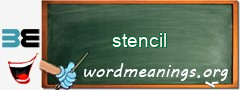 WordMeaning blackboard for stencil